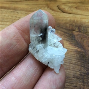 Brookite in quartz Crystal