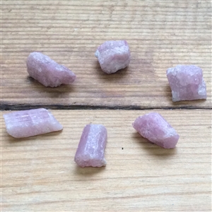 Pink Tourmaline set of 6 size 1.5cm